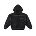 Signature zip hoodie - black