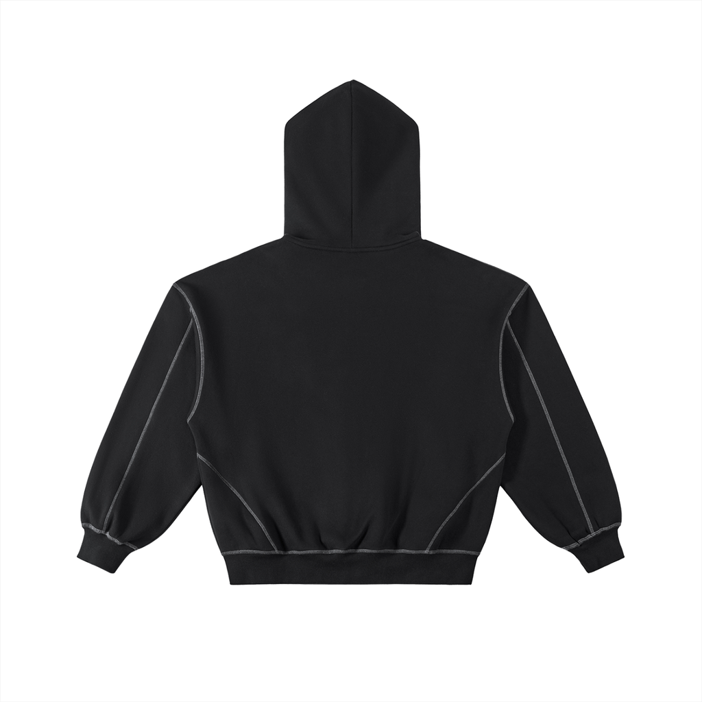 Signature zip hoodie - black