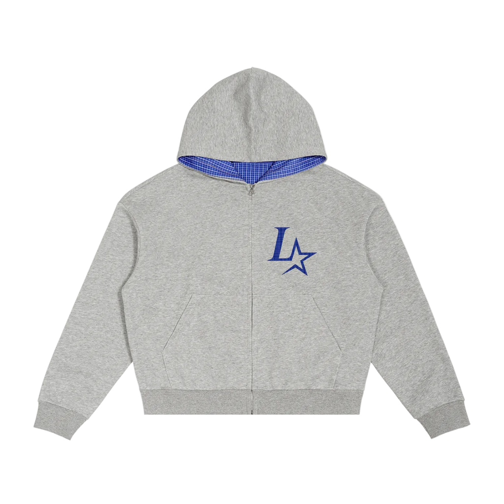 LAVALLEEWORLD l star zip hoodie