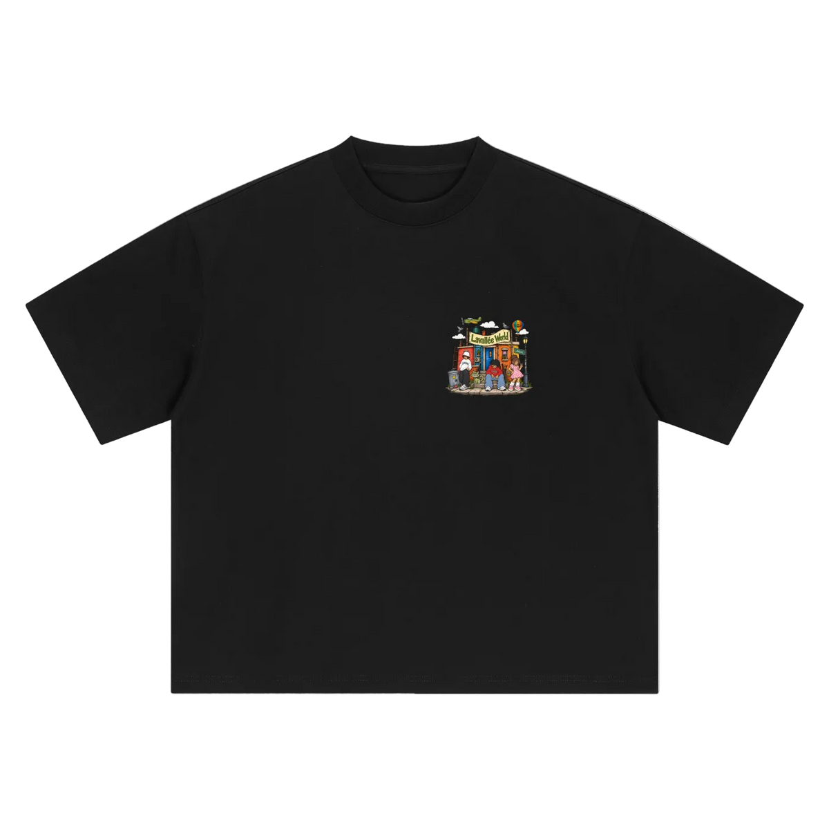 LAVALLEEWORLD cartoon graphic tee