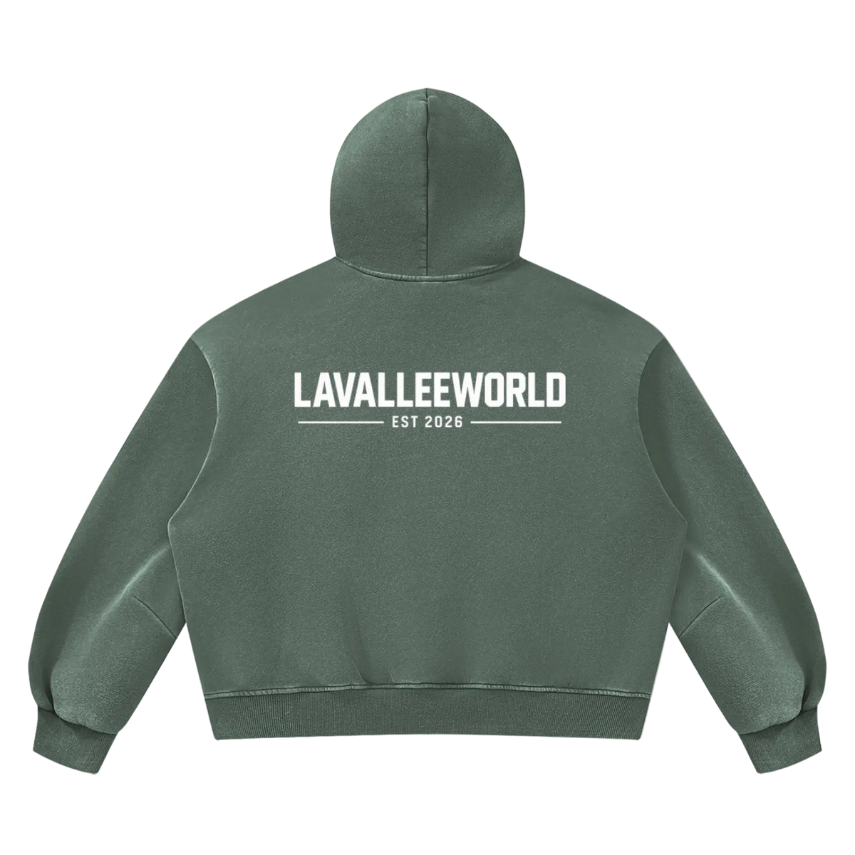 LAVALLEEWORLD vintage wash hoodie