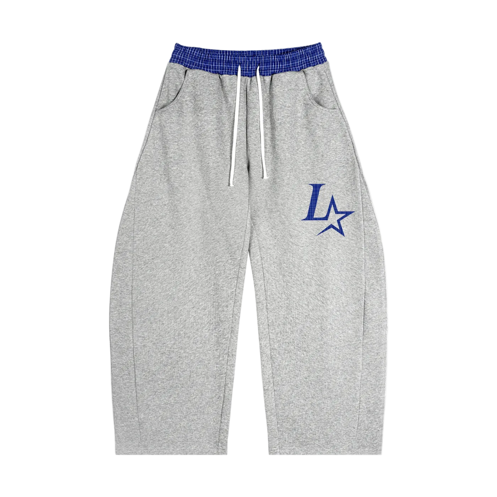 LAVALLEEWORLD l star wide leg joggers