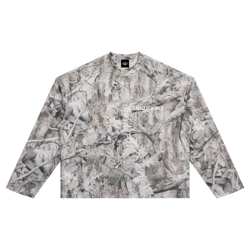 LAVALLEEWORLD camo waffle longsleeve