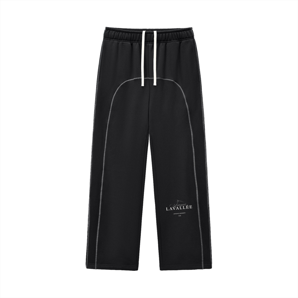 Signature uncuffed sweatpants - black